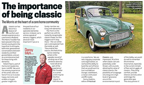 Nice piece in our #newsletter today about <a href="/ArdaleOakham/">Oakham Grange</a> #carehome with their old #MorrisTraveller that sits in the garden as a reminiscence tool for people living with #dementia. If you're a #carehomeowner, you might find it interesting.  
bit.ly/3mNp9xn