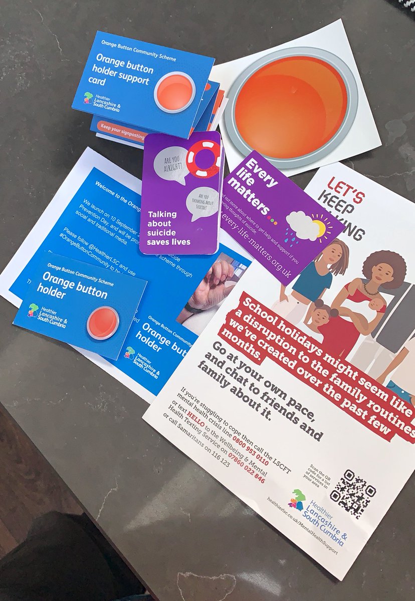 NWamb_Daniel's tweet image. Today my Orange Button arrived. Fantastic scheme in Lancashire and South Cumbria. Suicide still has a stigma and being an orange button holder allows people to identify me as someone who can listen and support. 👂🏼🗣🟠#OrangeButtonCommunity #mentalhealth #suicideprevention