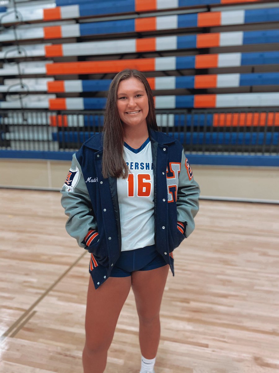 HabVolleyball's tweet photo. 💥 SENIOR SPOTLIGHT 💥

Name: Madeline Grace Chosewood
Nickname: Maddie
Position: Middle Blocker
Height: 5-8
Hometown: Cornelia
*so competitive she once yelled at an underclassman at volleyball camp &amp; the gym is still echoing 

Come support Maddie tonight at 5:00 and 7:00! https://t.co/GULjbkbUn8