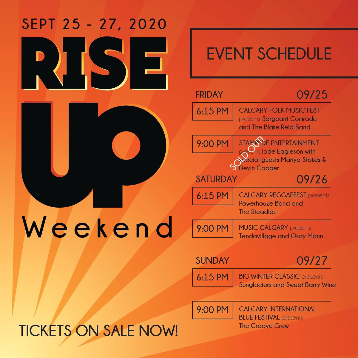 RISE UP, Calgary! Don’t forget, LIVE music is back this weekend with a drive-in concert experience <a href="/bigartdrivein/">bigartdrivein</a> <a href="/TELUS_Spark/">TELUS Spark Science Centre</a>! We’re so excited to be a part of this alongside some amazing presenter friends! Grab your tickets while you still can! showpass.com/riseupreggaefe…