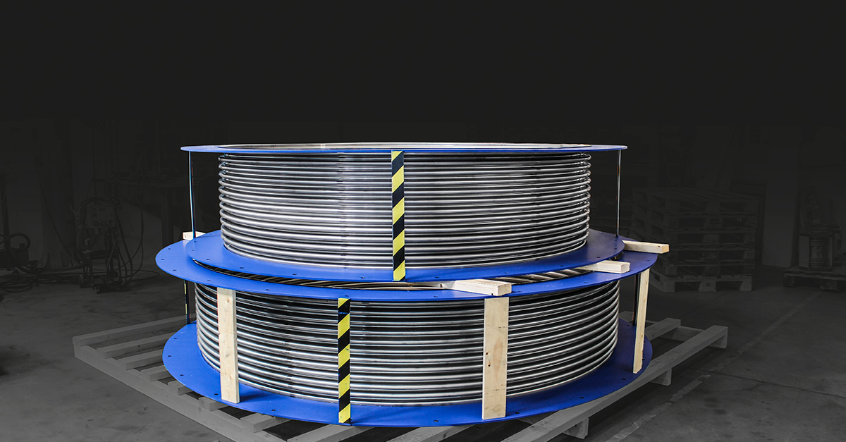 DN 2400 and DN 2050 Axial #Expansionjoints designed for absorption of axial movement in a low pressure pipeline in a steel plant in the United States. 
Read more about Axial Expansion Joints here: belman.com/axial-expansio…