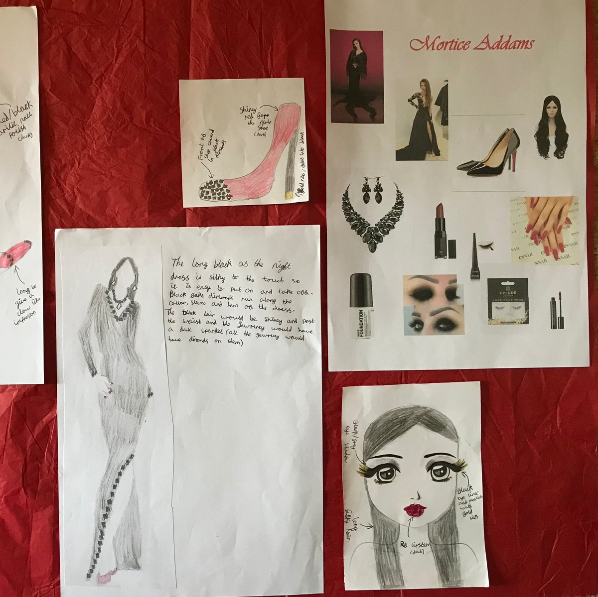 UWSperforminga1's tweet photo. Its extremely sad that due to whats happening in the world we won't be able to do this years musicals.
That hasn't stopped some fabulous character costume designs from one of our year 10! #addamsfamily #musicaltheatre #musiclearning  #costumedesign https://t.co/3bOrwCFVSo