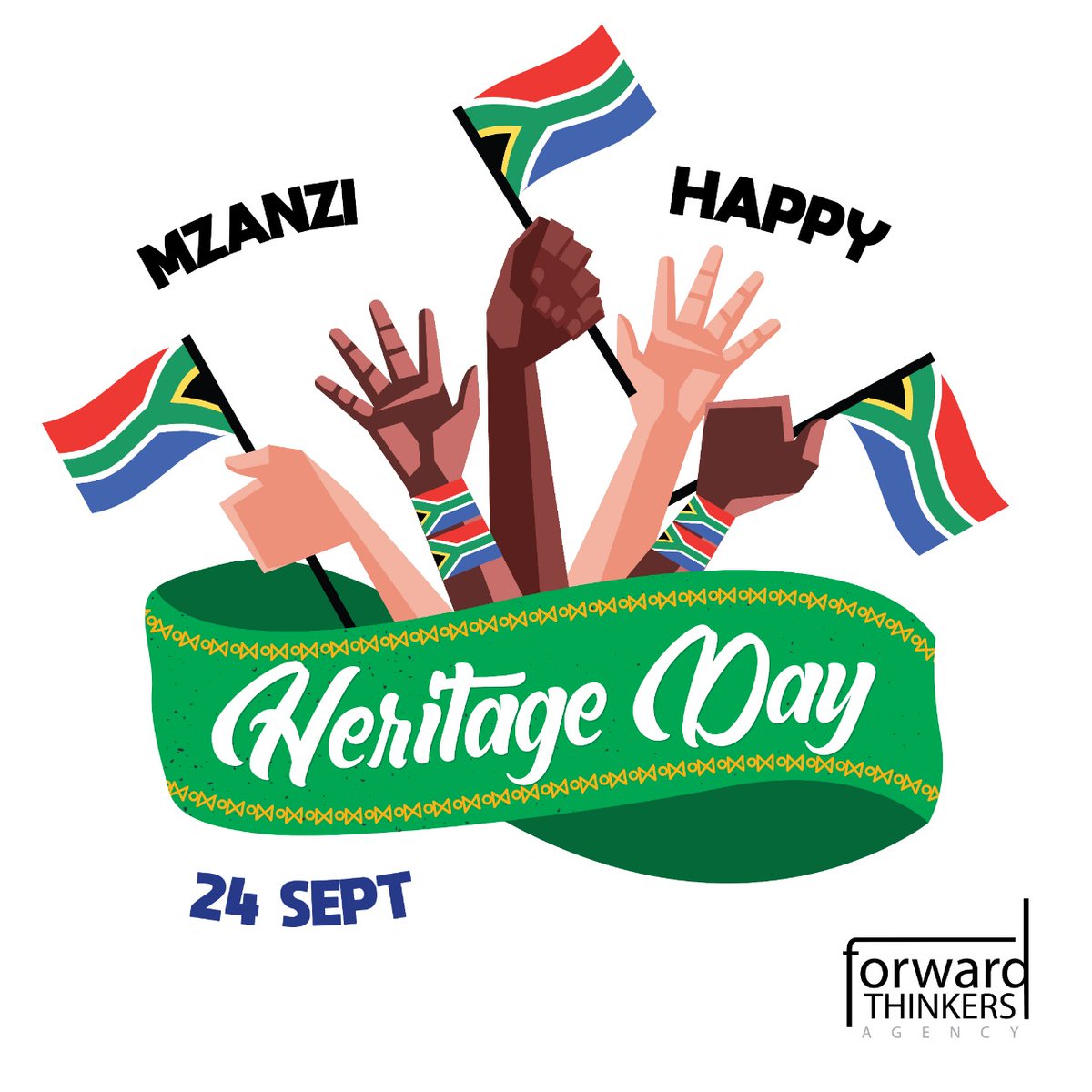 ForwardTAgency's tweet photo. #HeritageDay2020 Takes place in uncertain times because of the current pandemic, but we encourage all South Africans to recognise and celebrate the cultural wealth of our nation.

#forwardthinkers #SouthAfrica https://t.co/lSsXtDVMV5
