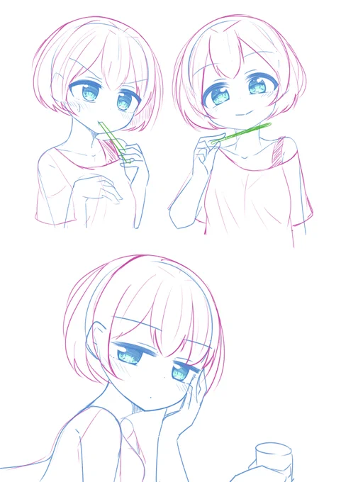 練習ラフがかわいすぎて困る部