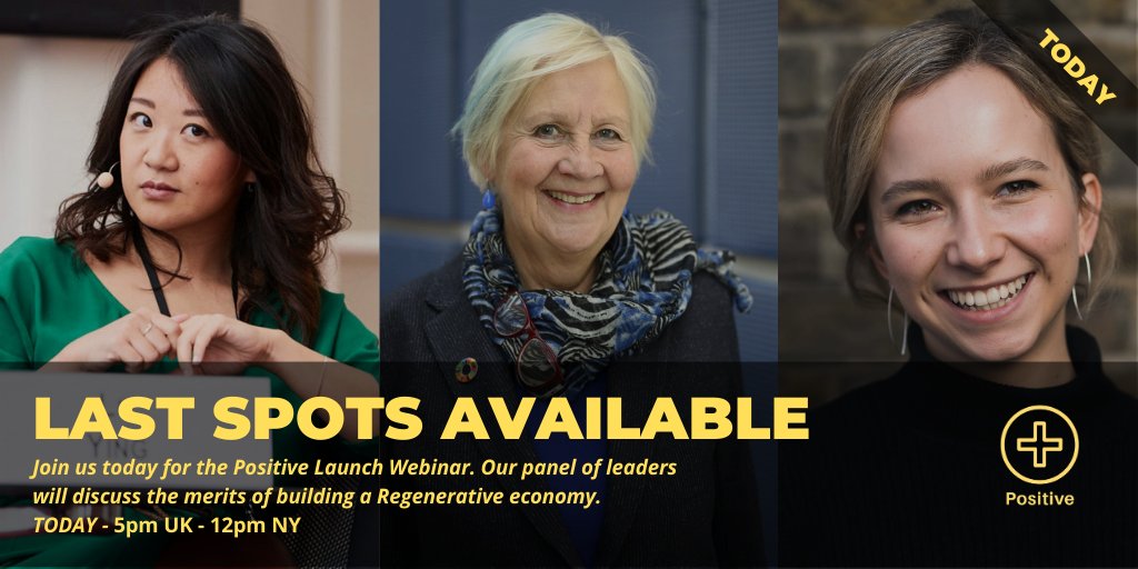 Positive is launching today!! 

We can't wait to announce our 100 Founding Members and share the Positive manifesto.

Last few spots for our launch event - rb.gy/mofuos

#Circulareconomy #Business #Sustainability #Regenerative #ClimateChange #ClimateWeekNYC