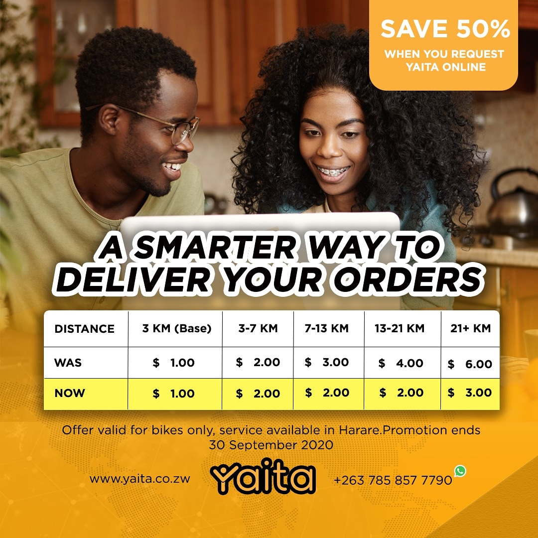 Exclusive web offer💥. Up to 5️⃣0️⃣% off when you request bikes 🛵 from yaita.co.zw #orderfulfilment