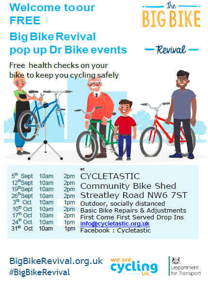 Brent_Council's tweet photo. π²πββοΈ Does your bike need a bit of TLC?
Whether you're new to cycling or a veteran on two wheels, Cycletastic is running pop-up cycle repair sessions in Kilburn until the end of October!
More details on their Facebook page:
https://t.co/xHuHtyhFJC
#cyclerepairs #activetravel https://t.co/wRPuPixlYX
