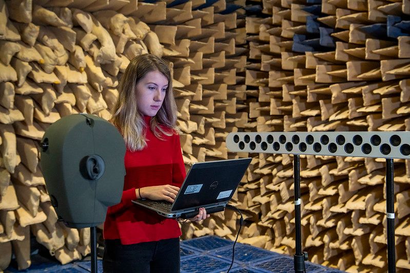 ThisIsEng's tweet photo. Can you hear silence? Anechoic chambers are places that absorb as much sound as possible. Acoustic engineers study and experiment in silence and sound, whether they are designing concert halls, reducing aircraft noise, or using ultrasound to fight antimicrobial resistance. https://t.co/dN761OyDeW