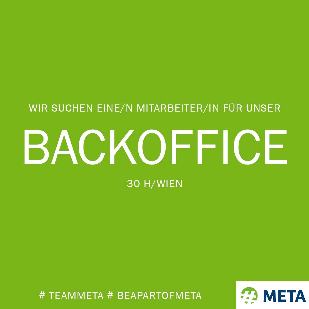 meta_at's tweet photo. Wir suchen wieder Verstärkung für unser Team!
Dieses Mal für unser Backoffice.
Alle Informationen zum Job:
https://t.co/5L6r4JRxu1
#teamMETA #job #backoffice https://t.co/nJSENBjP5a