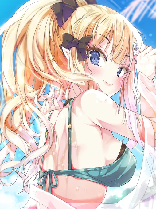 「ねぇ、背中に日焼け止め、塗ってもらえる?」
#プリコネR 