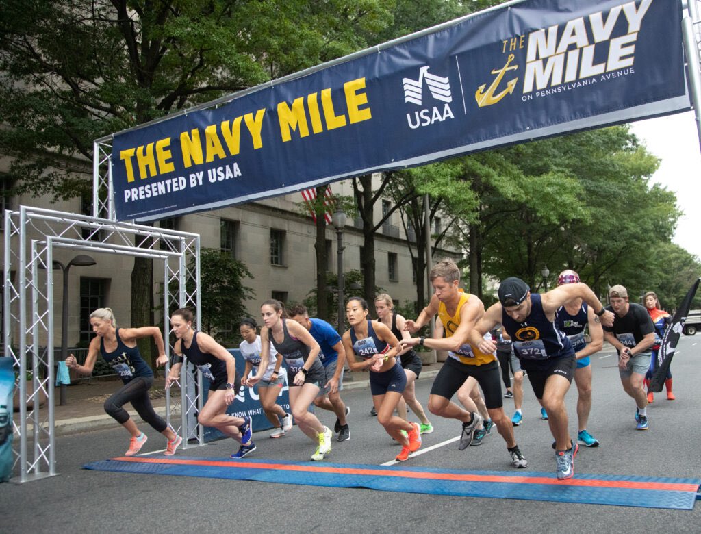 TheNavyMile's tweet photo. We won’t have elite heats this year as we move to a virtual race model, check out the new heat break downs for our October 1-mile &amp; 5k races! https://t.co/97P2qsXoQH https://t.co/DFi0I6lvHC