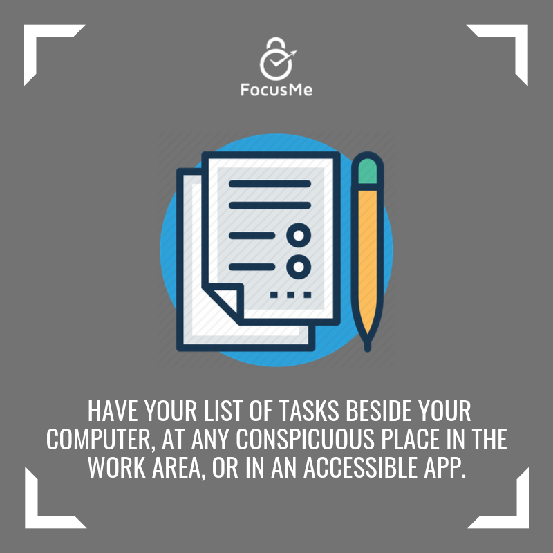 FocusMe's tweet image. Start making a daily To-Do list today! #FocusTips #Productivity #Students