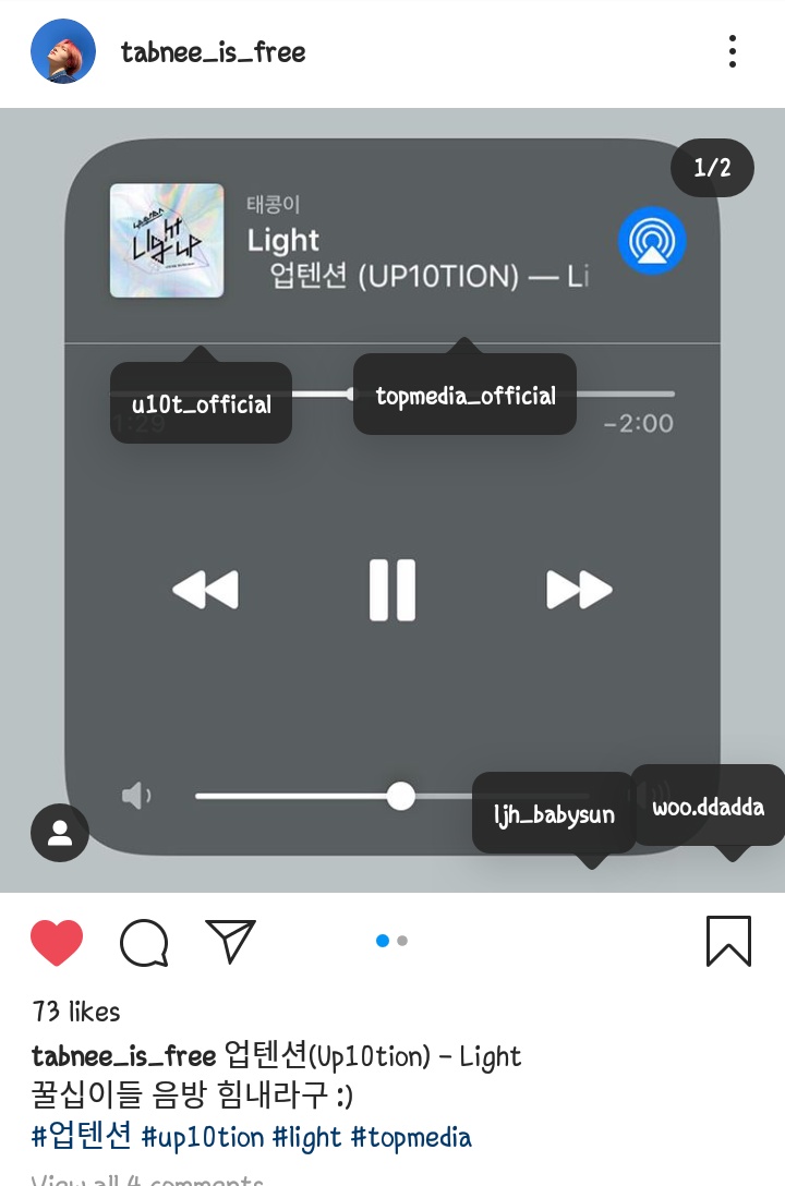 u10tcokr's tweet photo. THE WAY HE TAGGED BOTH WOOSEOK AND JINHYUK INSTAGRAM ACCOUNT ALONG WITH UP10TION OFFICIAL ACCOUNT AND TOP MEDIA ACCOUNT HAGAHSHSHSGSHS user tabnee_is_free we love you😔 https://t.co/JfOmy32AtT