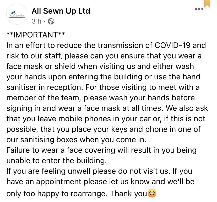 Please take a moment to read this before visiting us