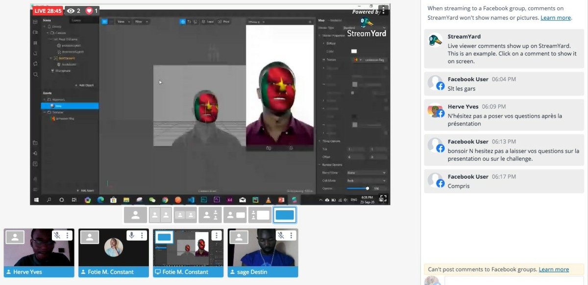 herveyves2's tweet image. Hier nous avons pris part à cette impressionnante présentation sur Spark Ar thx @fotie_codes 
#devccommunitychallenge