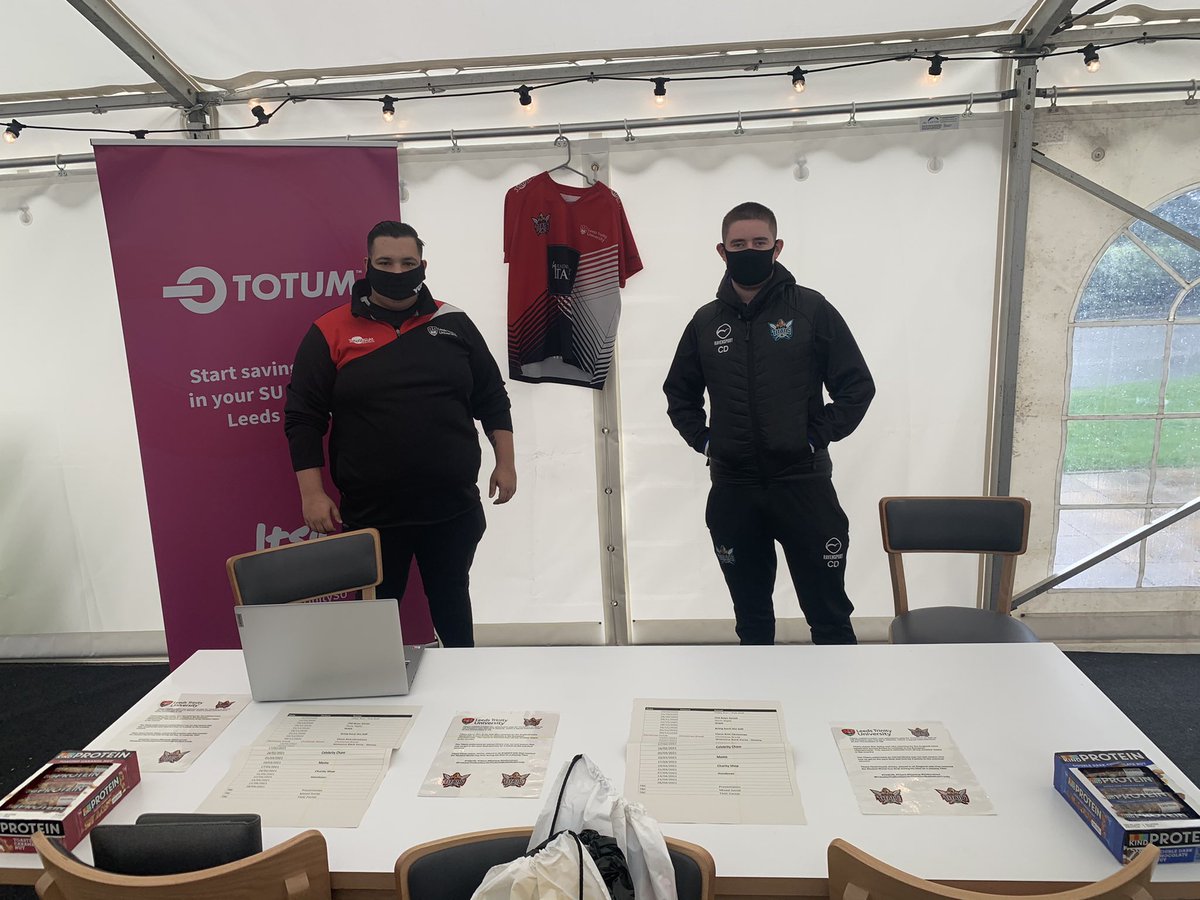 Yep, back again! Come down and meet some members of our committee in the Walsingham Marquee NOW! (We’re next to the free pizza😅)

If you can’t make it down register your interest to play the best sport in the world HERE👇

ltsu.co.uk/organisation/6…

#LTU #LoveLTU <a href="/LeedsTrinitySU/">Leeds Trinity SU</a>