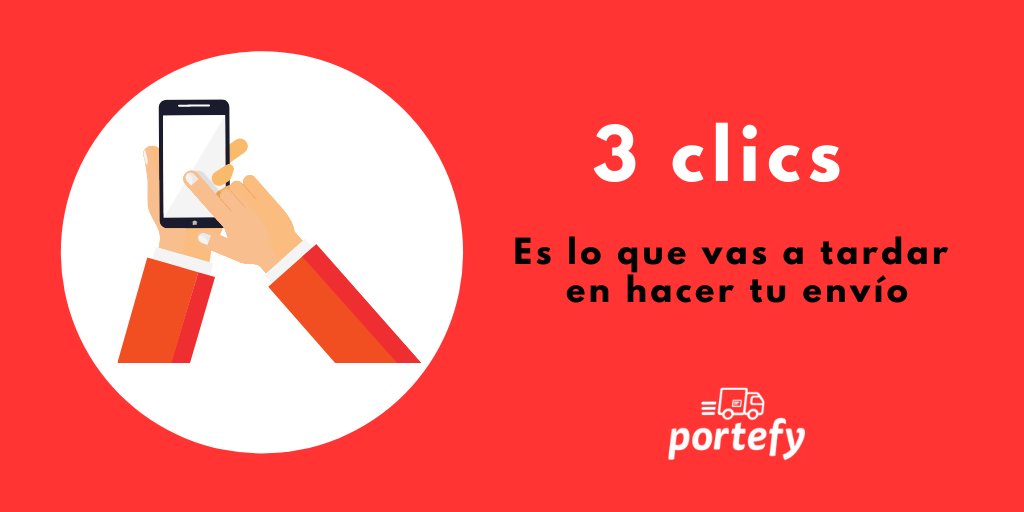 Envía lo que quieras con #Portefy 
Recogemos y transportamos al lugar que nos digas 🚚 

Solo tienes que coger tu móvil 👉📱, descargar la #App y en tan solo 3 clics tendrás tu envío preparado 
#Notecompliqueslavida #UsaPortefy