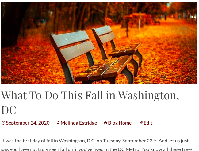 melindaestridge's tweet image. I was the first day of fall on Tuesday in the #DCMetro. What are you doing to enjoy it? We wrote a blog to get you started: blog.theestridgegroup.com/2020/09/24/wha…
#DCLiving #FallinDC #FallInLovewithDC #TheEstridgeGroup #DCCideries #FreeInDC
