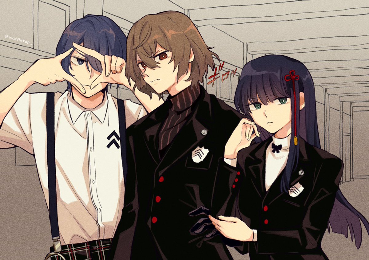 waffletop_'s tweet photo. Insert shojo theme song here .mp3
an everyone goes to shujin au https://t.co/093offTEzf