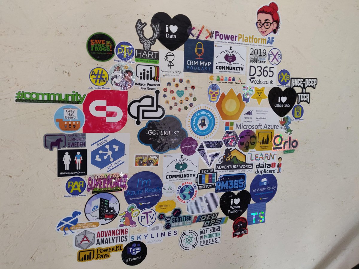 LMerkelis's tweet image. Here are my #community stickers the #wallofstickers that @LuiseFreese is taking about on #MSIgnite