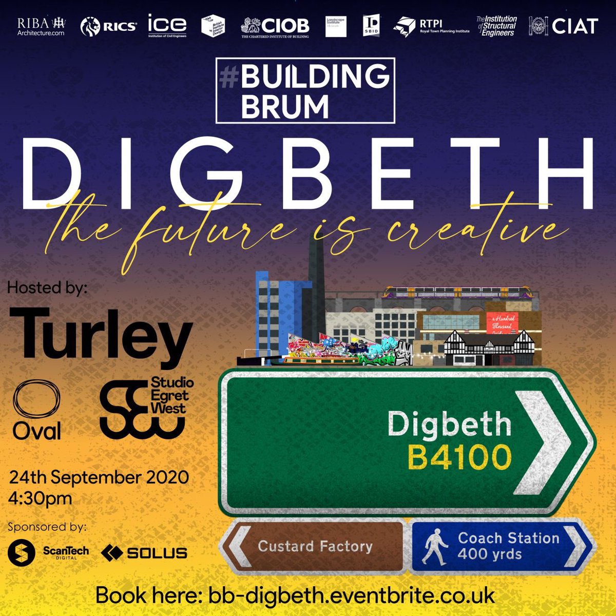 #BuildingBrum

#Digbeth: The Future Is Creative.

Hosted by <a href="/turleyplanning/">Turley</a>, <a href="/StudioEgretWest/">Studio Egret West</a> and Oval Real Estate.

Today - 4.30

Signup here: bit.ly/3gBZFzJ

For more #BuildingBrum info visit: bit.ly/3ij8oaA

Sponsored by <a href="/ScanTechDigital/">ScanTech Digital</a> &amp; <a href="/SolusCeramics/">Solus</a>
