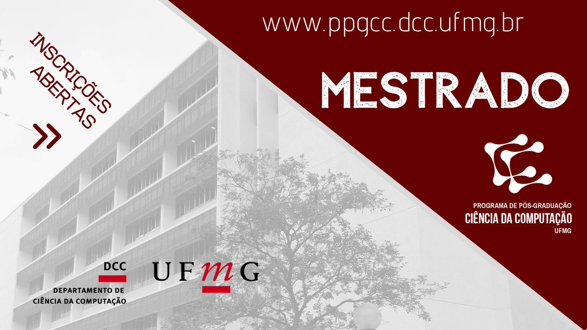 As inscrições para o processo seletivo do Mestrado – 2º semestre de 2020 estão abertas até 17/10/2020.

bit.ly/mestrado-2020-2