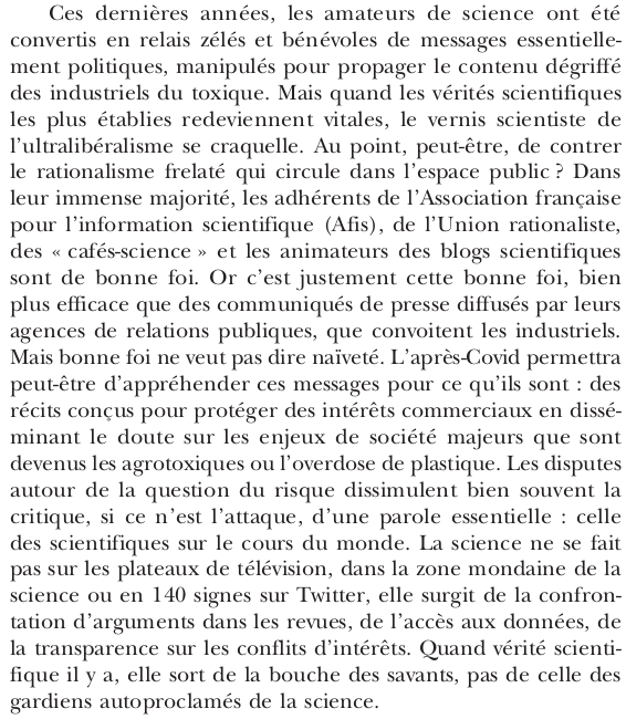 "la vérité scientifique doit sortir de la bouche des savants, pas des gardiens autoproclamés de la science" (IMAGE). Mais quel mépris pour les passeurs de science... Virons ces youtubeurs naïfs et laissons ce travail à des chercheurs qui n'ont souvent ni le temps, (16/24)