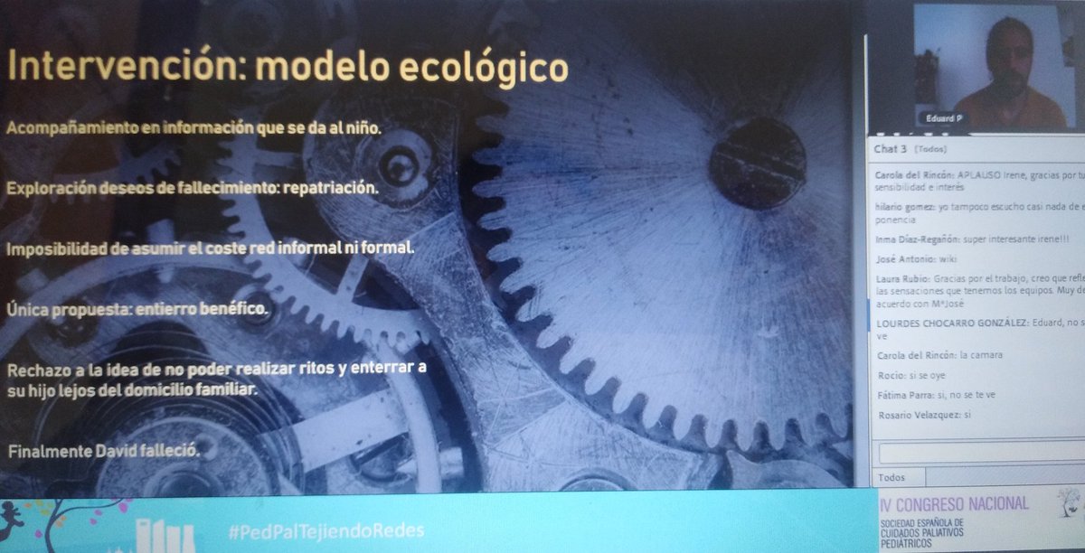 HdezBalma's tweet photo. El gran #TSsanitari #eduardpellicer nos hace reflexionar en #PedPalTejiendoRedes : el rol político, crítico y reivindicativo de l@s profesionales de #cuidospaliativospediatricos es necesario para la mejora de la atención #socialworkrocks https://t.co/DVB0AXpUHm