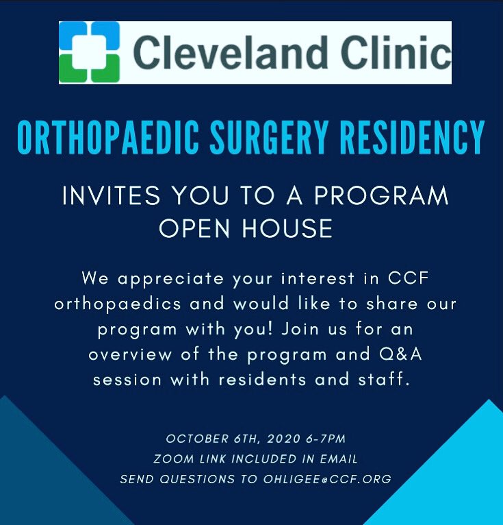 J_L_Churchill's tweet image. Potentially interested in CCF ortho?? Come to our virtual open house! See for yourself why I love my program! #orthomatch2021 #ccfortho #MedTwitter #orthotwitter 

Join Zoom Meeting
us02web.zoom.us/j/81612879123?…

Meeting ID: 816 1287 9123
Passcode: CCFORTHO