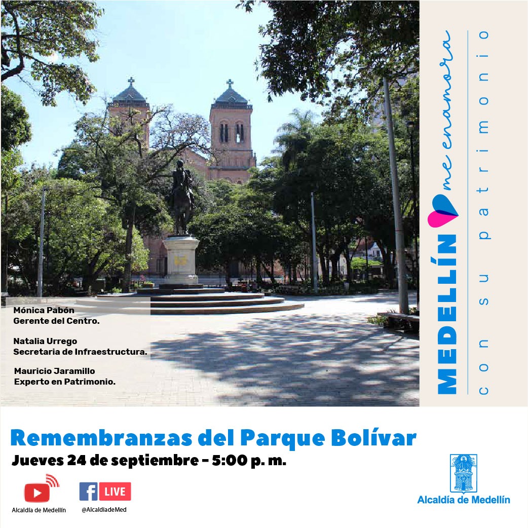 monpabon's tweet photo. Esta tarde conversaremos sobre árboles patrimoniales, la Catedral Metropolitana, el Teatro Lido, la Casa de Pastor Restrepo y sobre Juniniar, verbo que sólo usamos los antioqueños. Acompáñanos, estaremos desde el Parque Bolívar 5:00 pm por las redes de la @AlcaldiadeMed https://t.co/0gr8SjpWpt