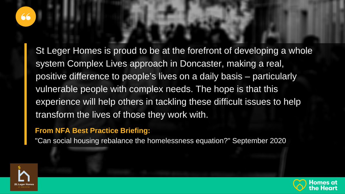 StLegerHomes's tweet photo. We are proud that our work around homelessness appears in a @NFA_ALMOs best practice report today. Read the report here: https://t.co/PooP9zadnF
#SettledFutures #MakingADifference #ComplexLives #HomesAtTheHeart https://t.co/sIgnlF9d8d