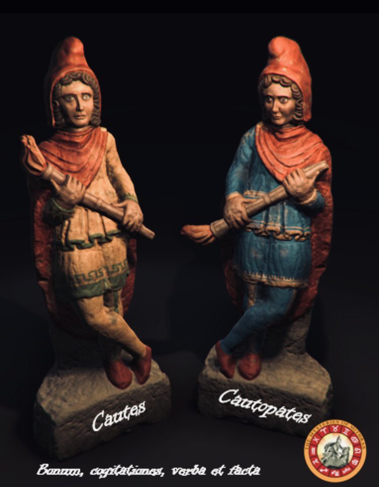 In the Mithraic Mysteries, Cautes &amp; Cautopates are torch-bearers depicted attending the God Mithras. These torchbearers have much meaning and importance in our rites, symbolising many things; such as the sunrise &amp; sunset, the spring &amp; autumn equinoxes, good &amp; evil, life &amp; death.