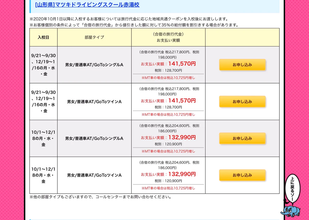 車の合宿免許、GoToトラベルを使えば13万円ぐらいで免許取得できるぞｗｗｗ