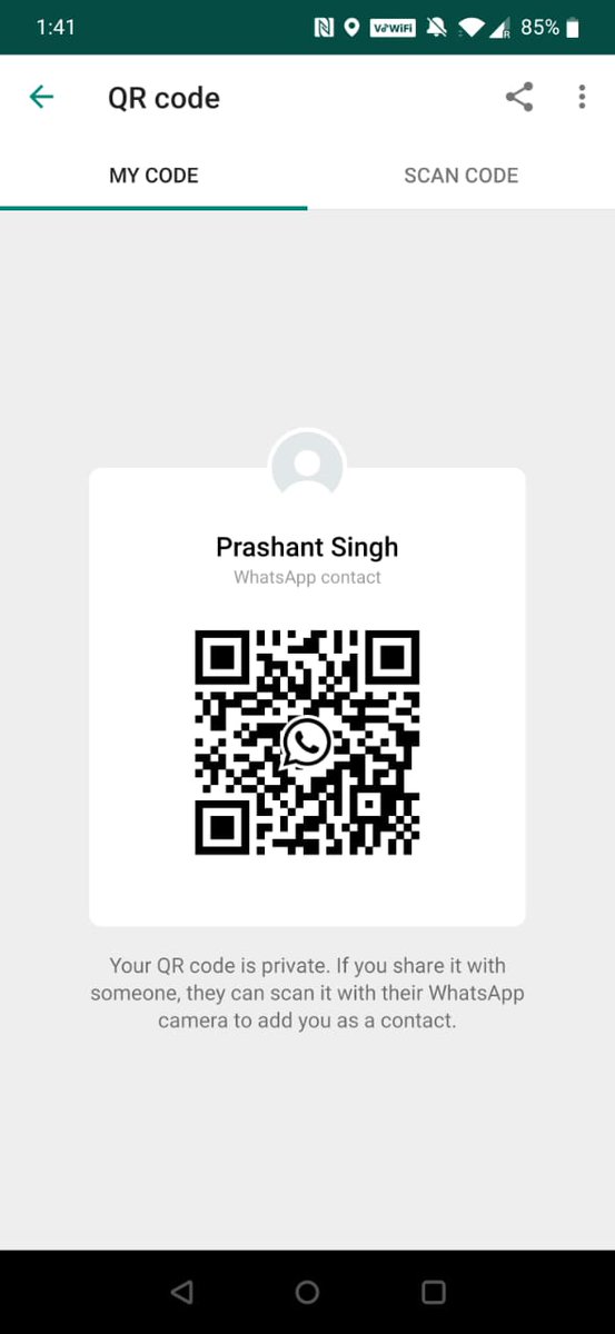 QR Codes are under hyped: Kids add each other on WhatsApp not by sending contacts but by scanning them.23/n