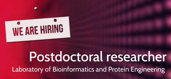 IIMCB_Poland's tweet photo. Laboratory of Bioinformatics and Protein Engineering, headed by Prof. Janusz Bujnicki, offers a position for a 👉 #Postdoctoral #Researcher.
📍More info: https://t.co/2uFx7kmznF
📆 Deadline for applications: October 9, 2020.
#JobOffer #IIMCB #job #JanuszBujnicki #BujnickiLab https://t.co/IviIQols1R