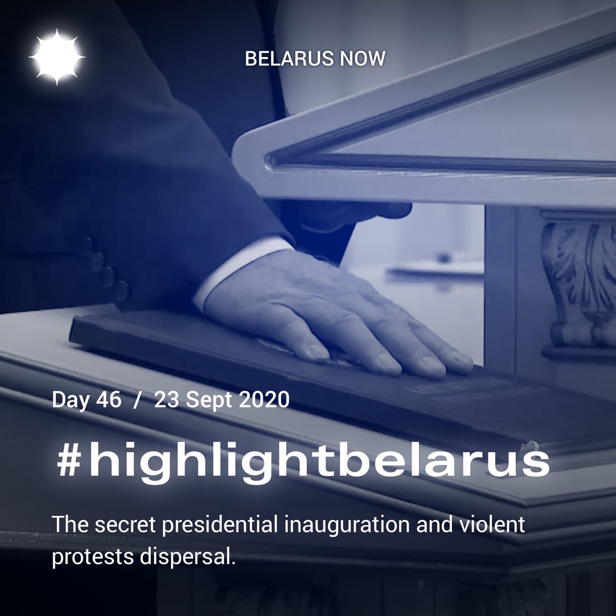 highlightbel's tweet photo. SEPTEMBER 23: Day 46. The secret presidential inauguration and violent protests dispersal.
 #highlightbelarus #Belarusprotests #BelarusProtest #Belarus2020 #Belaruselection  #Belarus2020 #policebrutality #Strike #belarusstrike #workersrights #Riots2020 #belarusriots #freebelarus https://t.co/q0RgtHBns6