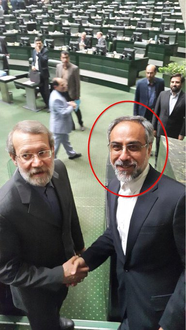 5)Khazei was angry over the deportation of Shahab Dehghani.Dehghani is the son of Kamal Dehghani Firouzabadi, a former Iranian MP with close ties to senior regime officials, including  @JZarif, former parliament speaker Ali Larijani & Hezbollah chief Hassan Nasrallah.