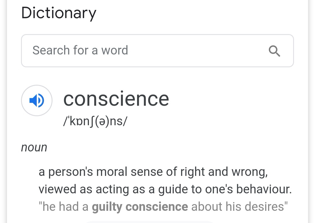 Conscience. A word for anyone home schooling today.