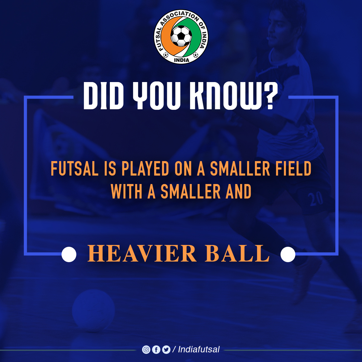 indiafutsal's tweet photo. Did you know ?
The Facts About Futsal Ball
#DidYouKnow #futsalfacts #Facts #futsalsportsman #futsalindia #futsalskills #indiafutsal https://t.co/HAqCuUZpxW