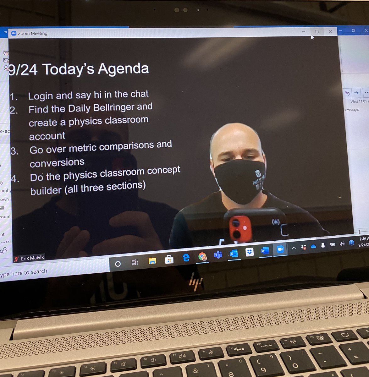 mrmalvikscience's tweet image. Using my virtual background to post the agenda for today, which include using @Allthingsphysix concept builders today. Who is excited to stare at a screen for 7 hours again?!#iteachphysics #physicsfirst #sarcasm