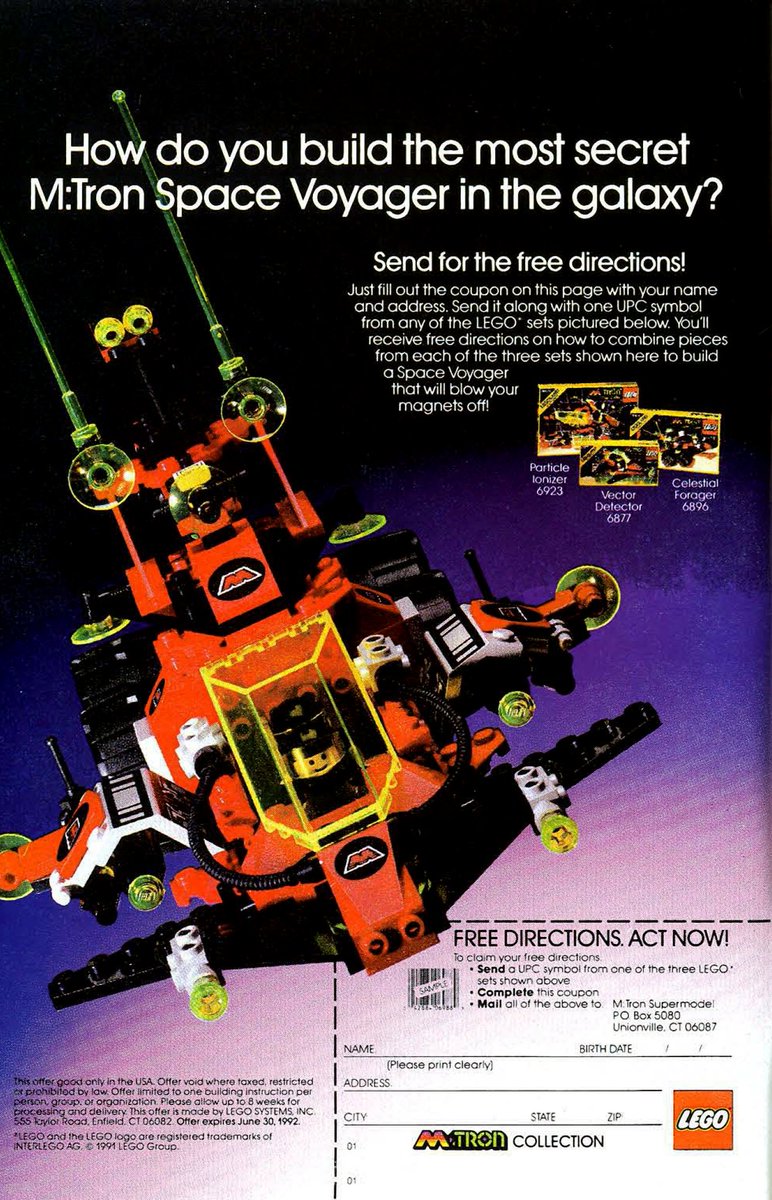 comicbookads's tweet image. Lego Ad 1991
How do you build the most secret M:Tron Space Voyager in the galaxy?

#LEGO #sendoff #mtron #minifig #toys #particle #vector #celestial #comicbookads