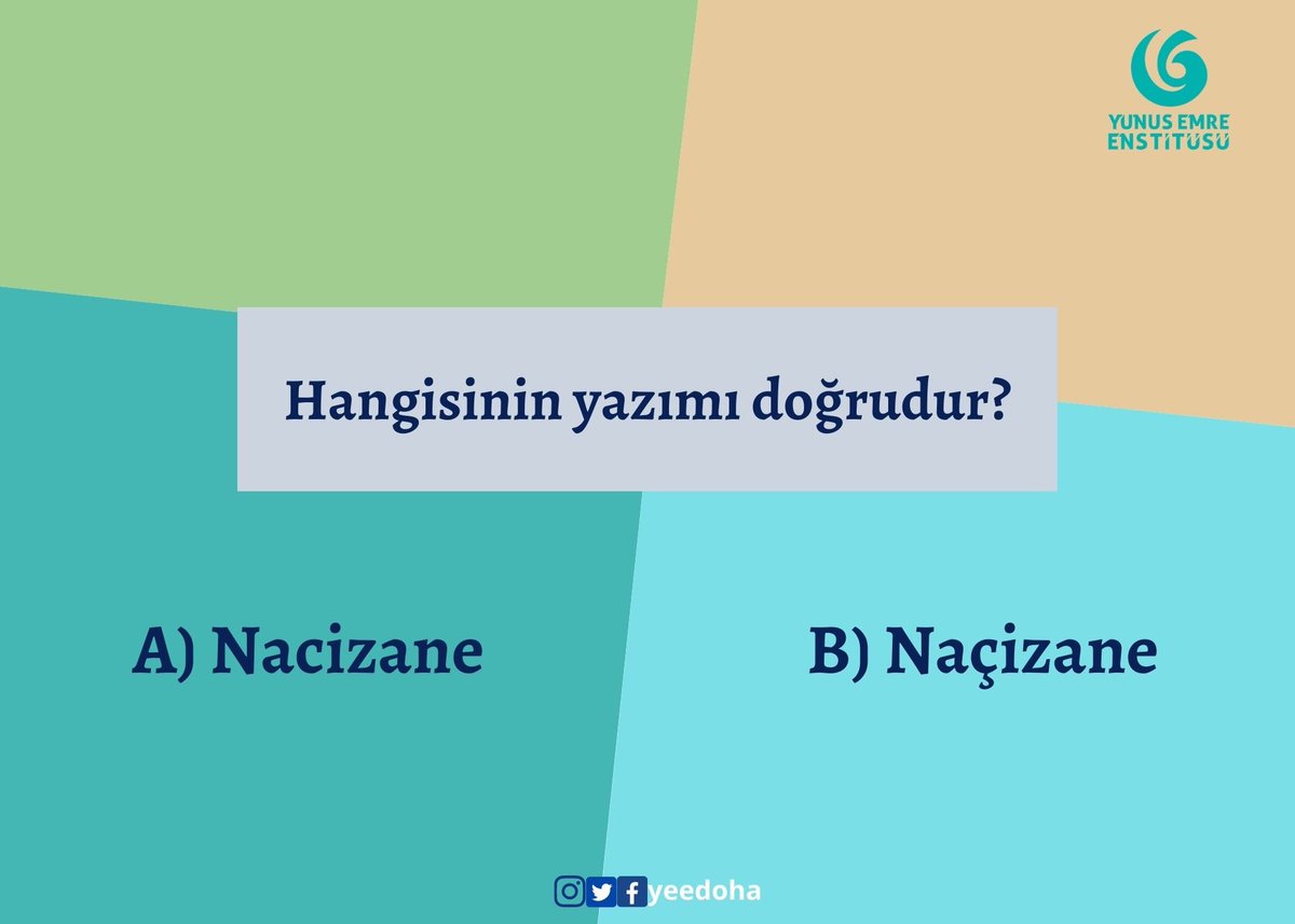 yeekatar's tweet photo. هل تعرفون إجابة هذا اللغز؟ 🤔
يرجى كتابة الجواب في التعليقات 👇
Bu sorunun cevabını biliyor musunuz? 🤔
Cevabı yorum olarak yazın lütfen 👇
#yazımkuralları
#kataraqatar #qataruniversity #qatarairways #turkishairlines #turkishlanguage
#türkçesözlük #yeeorgtr #yeedoha https://t.co/FoOYhIETn6