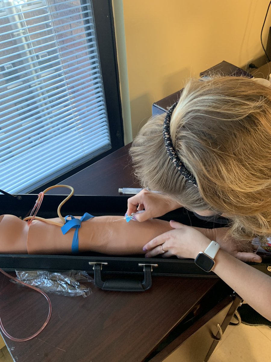 Stepdown Skills Fair was a success! Stepdown staff taught Portacath/PIV insertion, A-lines, lumbar drains, wound and trach care. All frontline staff have arrived at their final *skilled* destination. ✈️☁️