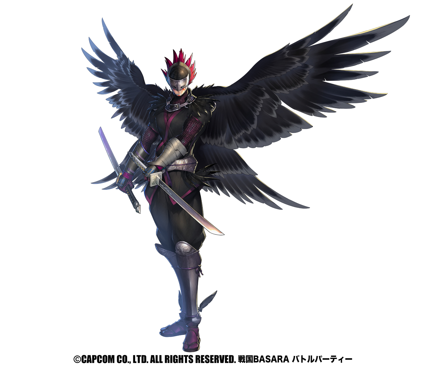 イシバシヨウスケ お仕事情報 カプコン様より配信中のスマホアプリ 戦国basara バトルパーティー にて本日から実装されました 黒翼 風魔小太郎 の立ち絵イラストを描かせていただきました よろしくお願いします T Co Yuchvc1jdp 戦国