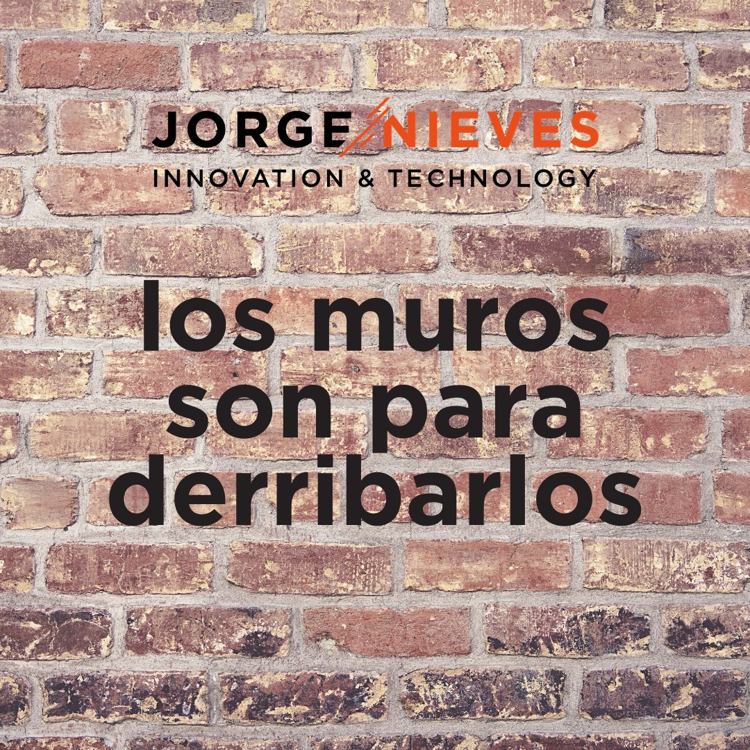 jnievestech's tweet photo. Debemos trabajar aquellas barreras o muros que construimos y que nos encierran en nuestra zona de confort, para salir y tomar protagonismo del cambio 👊🧱

#innovacion #cambios #acción #transformacion #tecnologia #transformation https://t.co/YcwzyZitFV