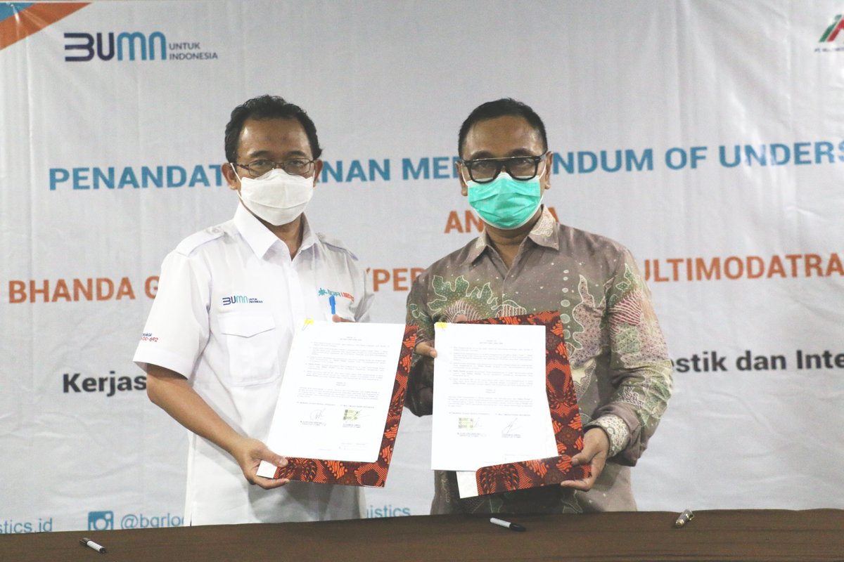 bgrlogistik_id's tweet photo. Jakarta, 24 September 2020 - BGR Logisti melakukan penandatanganan nota kesepahaman dengan PT Multimoda Trans Indonesia, terkait rencana kerja sama pelayanan transportasi internasional. Guna perkuat ekspansi jaringan internasional
#bgrlogistics #BUMNUntukIndonesia https://t.co/qvrvidALjG
