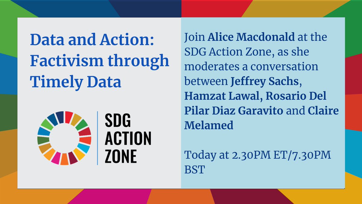 TheGlobalGoals's tweet photo. Do you want to learn more about how to become a factivist to advance the #GlobalGoals? Join us at the #SDGActionZone, today at 2.30pm ET/7.30pm BST. Tune in for a discussion on the importance of timely data. Register here: https://t.co/IoLpHlUDCP https://t.co/wNptezykxS
