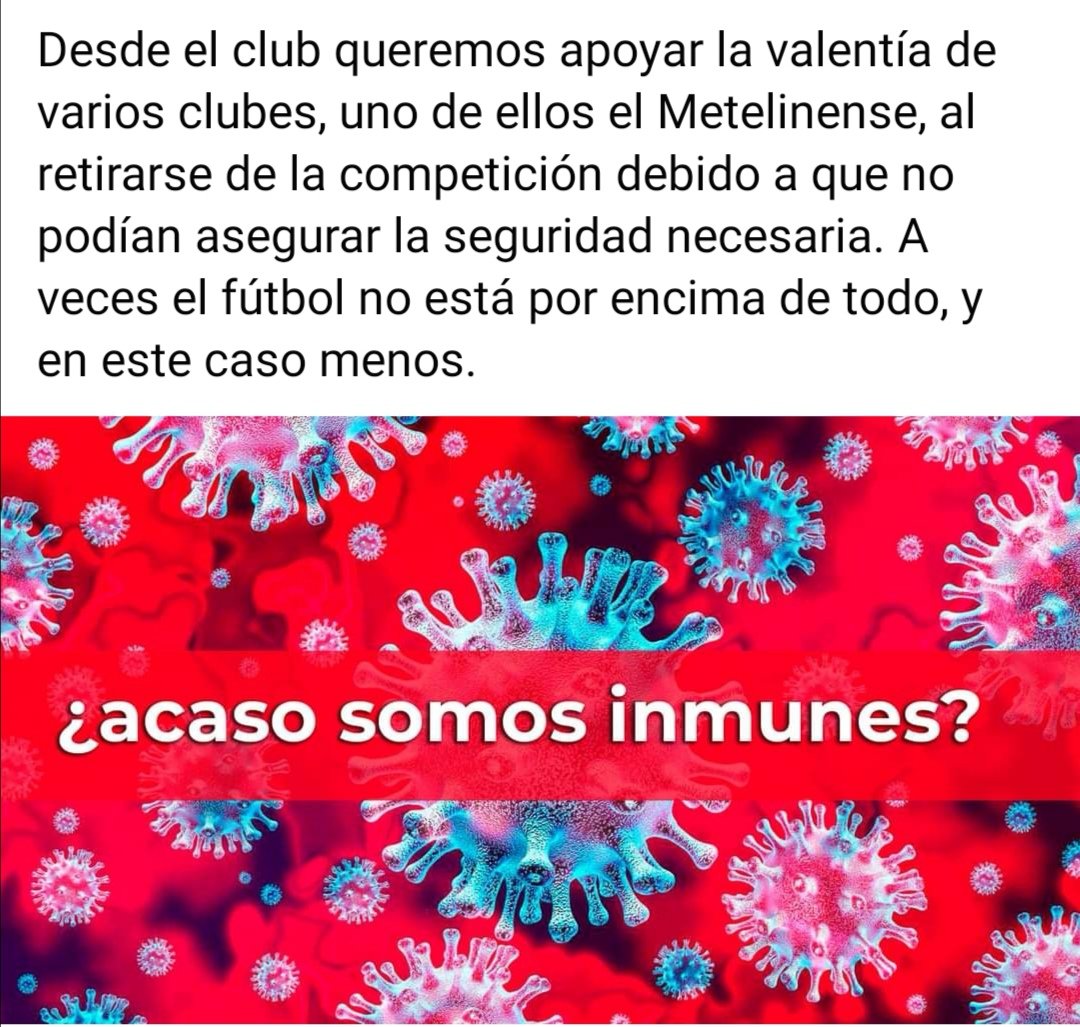 Llamamiento a otros clubes de fútbol de nuestras ligas