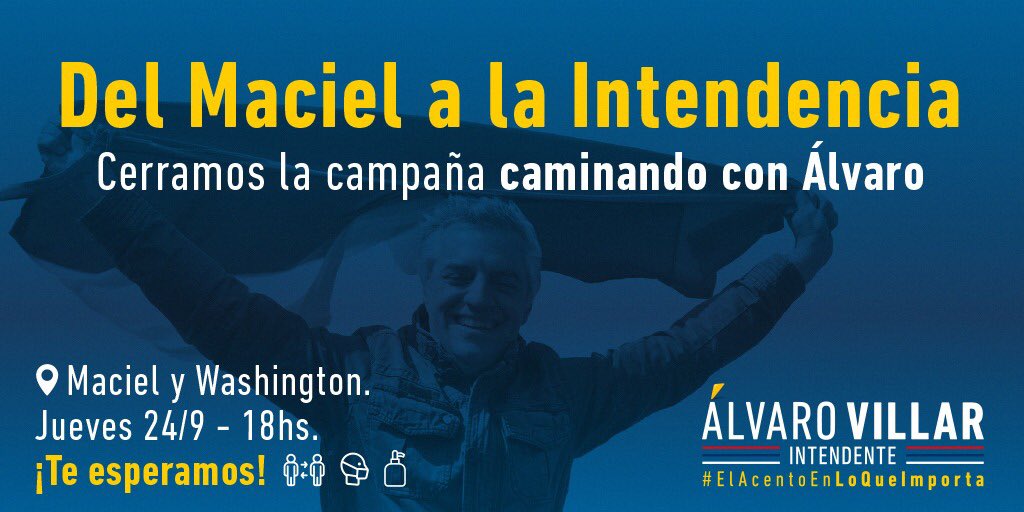 Desde enero caminamos con <a href="/alvillar/">Álvaro Villar</a>. Hoy cerramos la campaña desde el Maciel a la <a href="/montevideoIM/">Intendencia de MVD</a> ✊#ElAcentoEnLoQueImporta