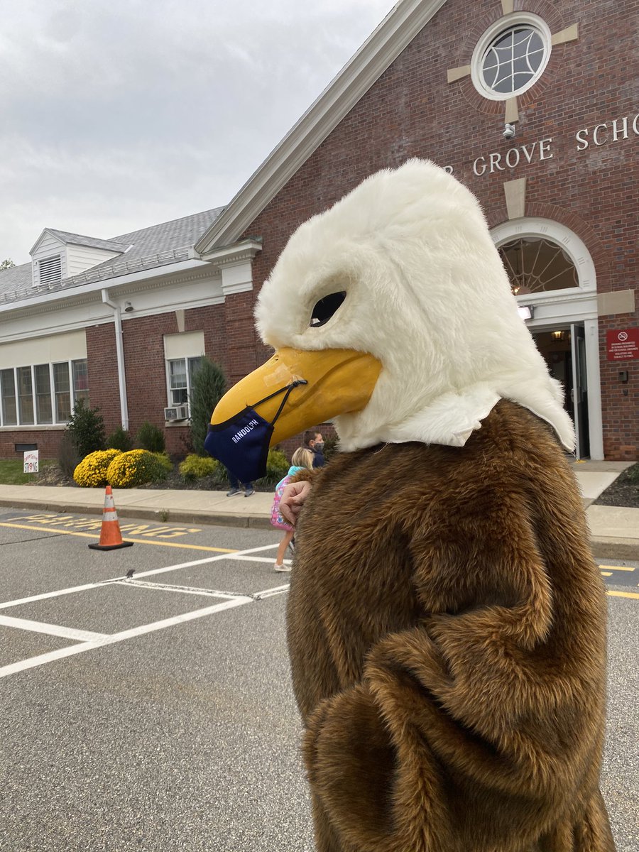 Center Grove Eagle was out early this morning greeting our community.  We love seeing the kids and parents smiles, waves and cheers.  Tomorrow the CG Eagle will be out also for our “A” students...!!!